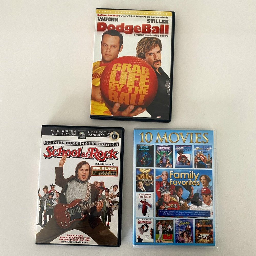 12 DVD Movies - Dodgeball - School of Rock + more